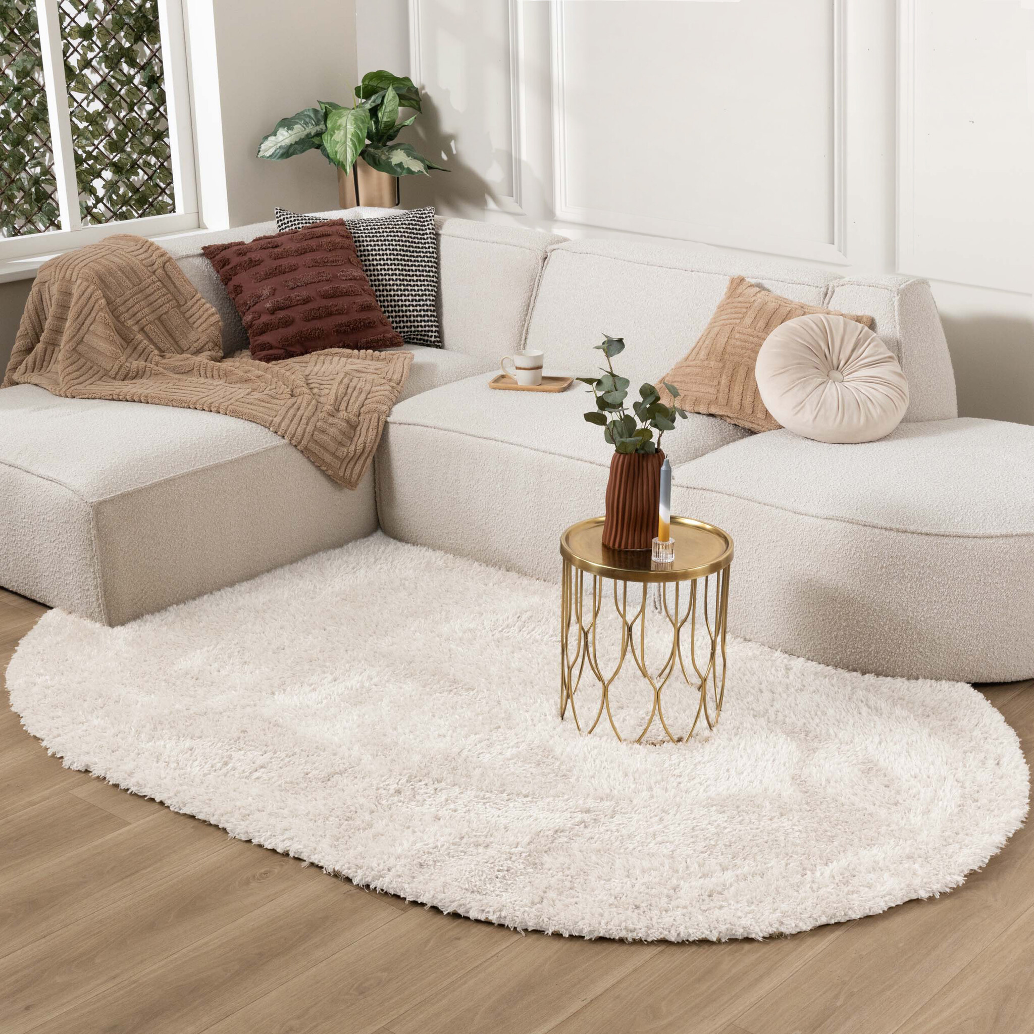 Tapis rond pour enfants - Blaze Blanc