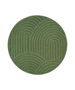 Tapis rond scandinave - Lova Arches Vert