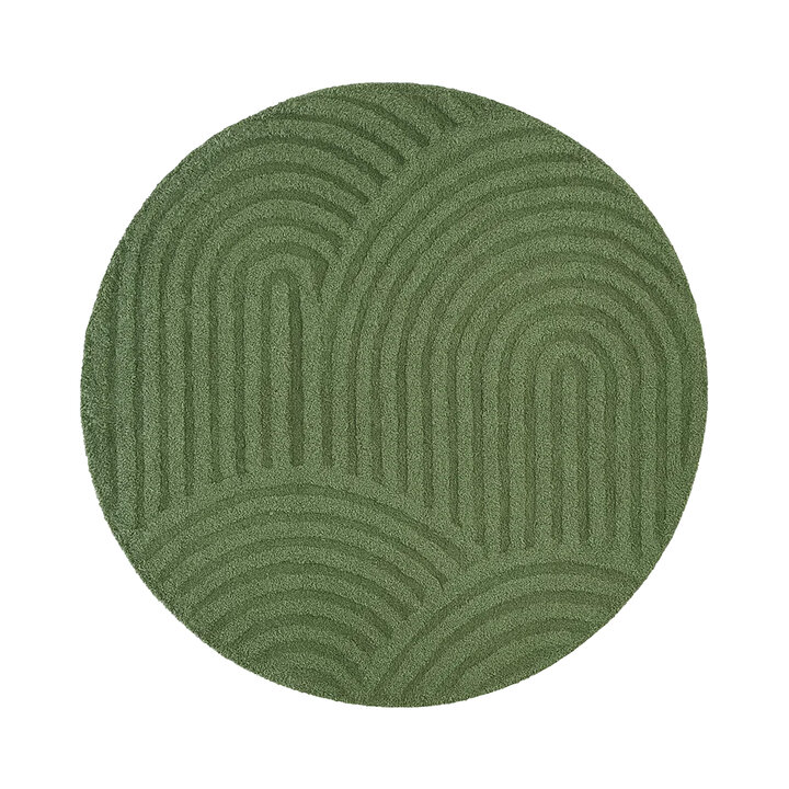 Tapis rond scandinave - Lova Arches Vert