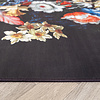 Tapis à fleurs - Florine Noir/Bleu - thumbnail 5