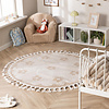 Tapis rond lavable pour enfant - Moos Flower Crème - thumbnail