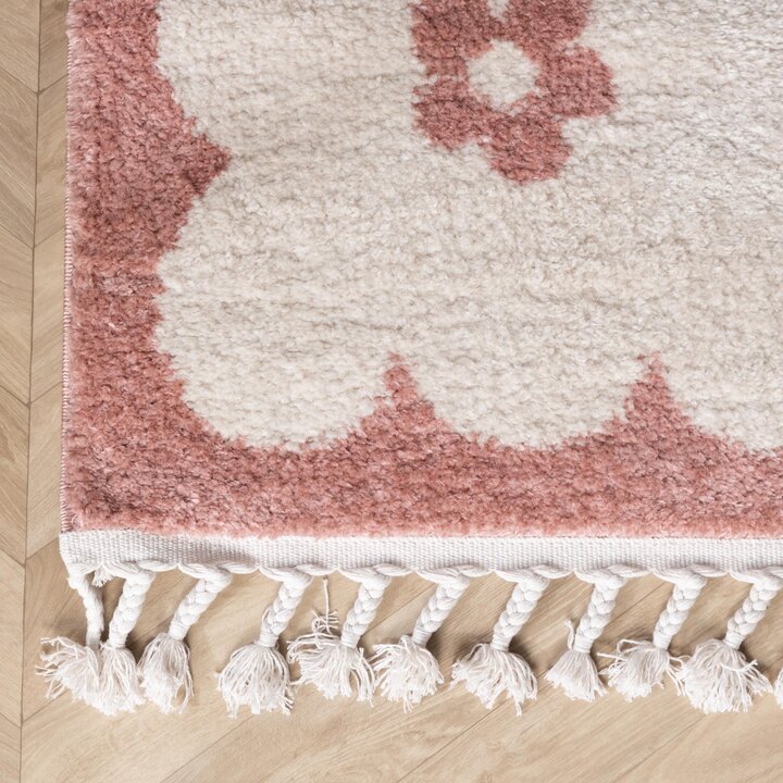 Tapis lavable pour enfants - Moos Flower Rose