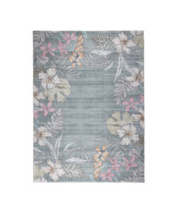 Tapis d’extérieur à fleurs - Poppy Vert Olive