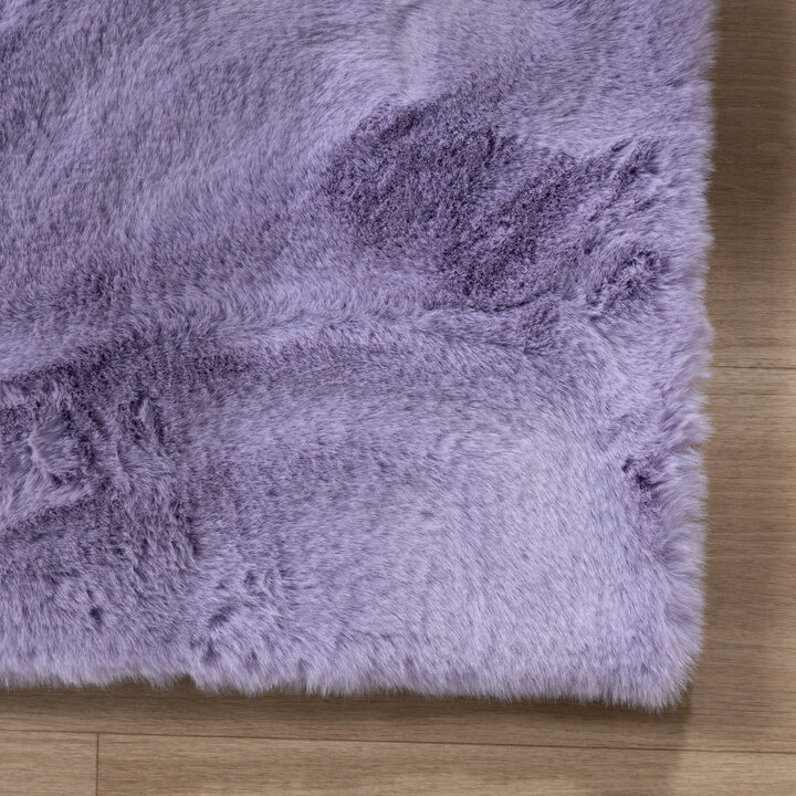 Tapis doux à poils longs - Comfy Supreme Lilas
