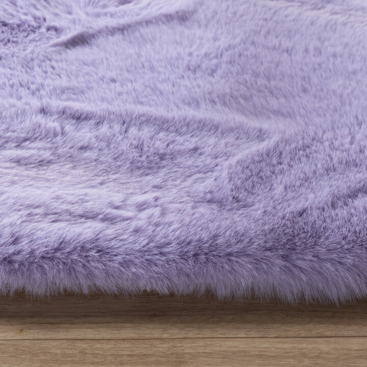 Tapis doux à poils longs - Comfy Supreme Lilas