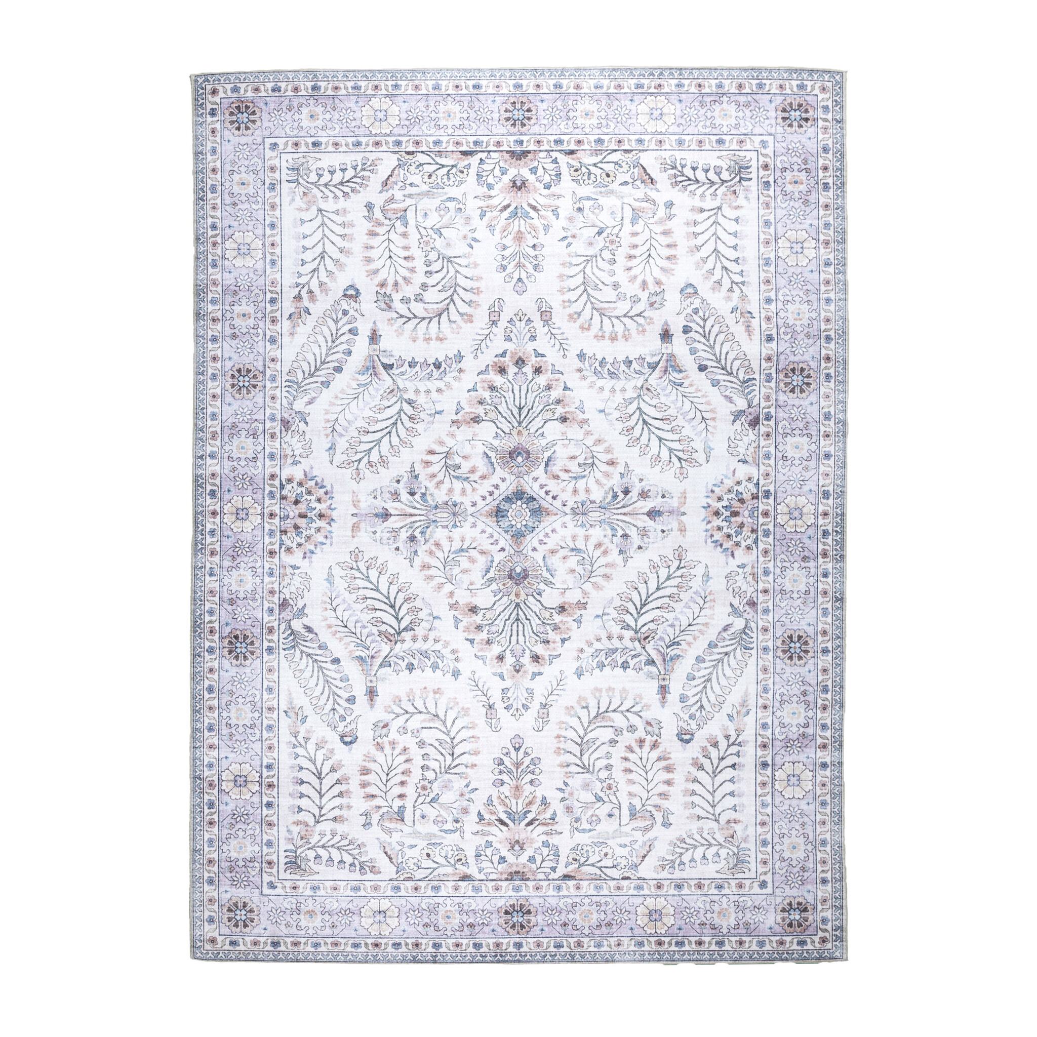 Tapis d'extérieur vintage - Santo Flora Blanc - sfeer