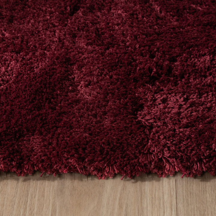 Tapis lavable à poils longs - Ziggy Rouge