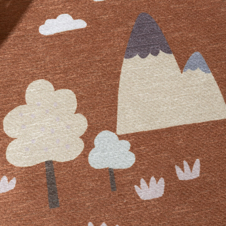 Tapis de jeu rond voiture - Rocky Ride Terracotta