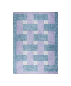 Tapis d'intérieur et d'extérieur rétro - Pop Lines Lilas
