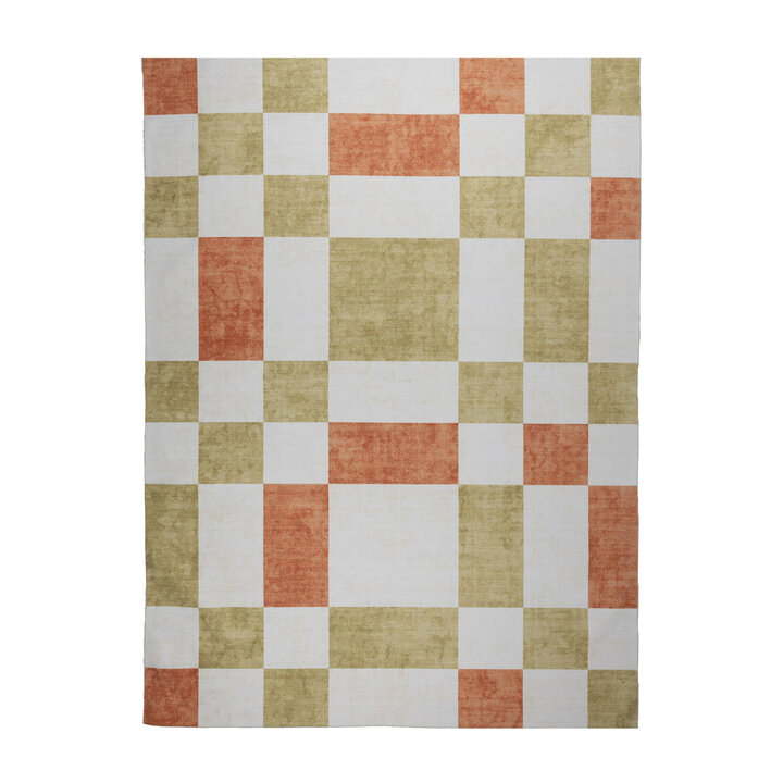 Tapis d'intérieur et d'extérieur rétro - Pop Cubes terra