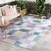 Tapis d'intérieur et d'extérieur rétro - Pop Cubes Lilas - thumbnail
