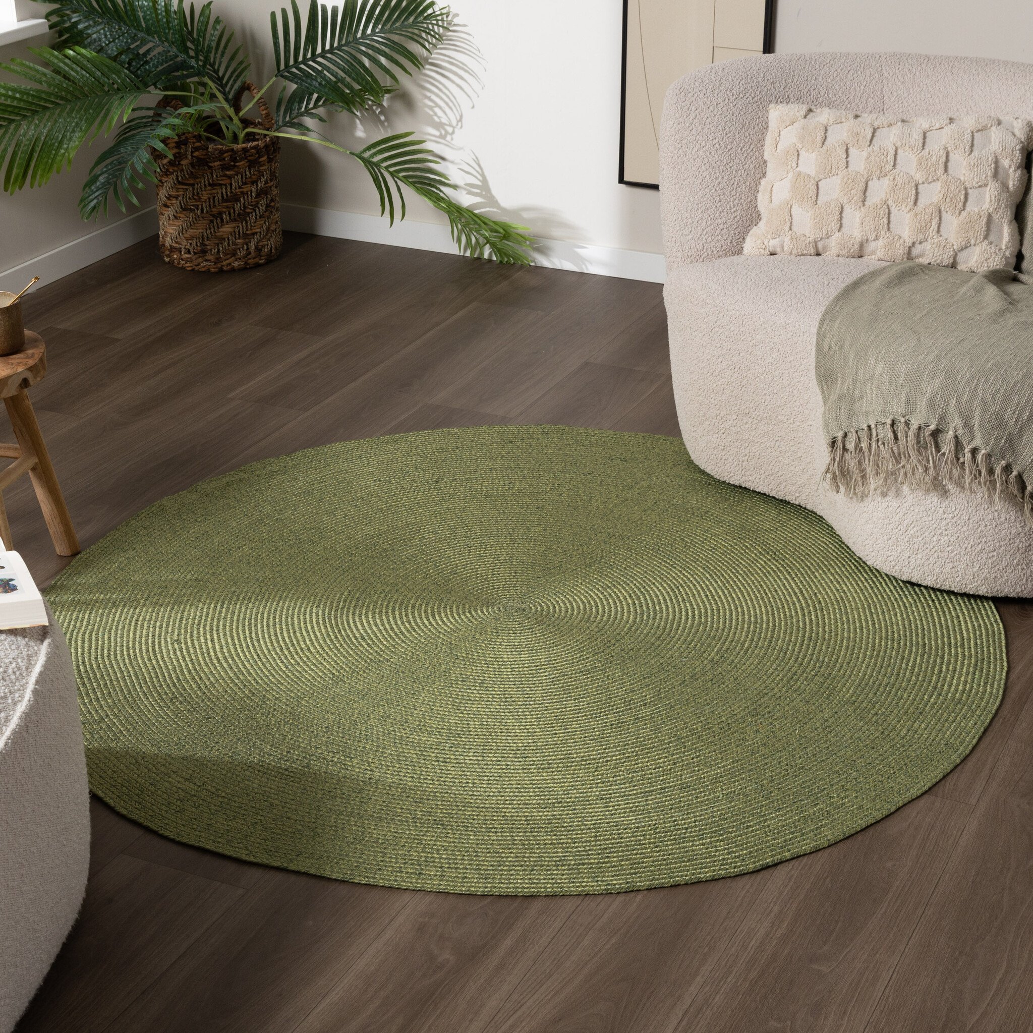 Tapis d'intérieur et d'extérieur rond - Bali Vert