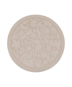 Tapis de jeu rond lavable - Flo Beige