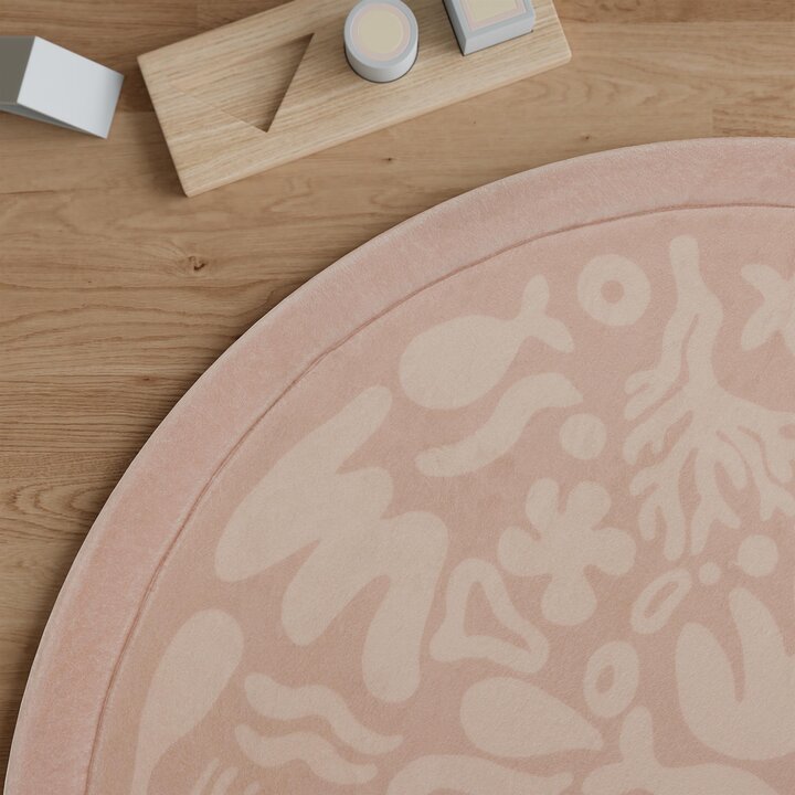 Tapis de jeu rond lavable - Flo Rose
