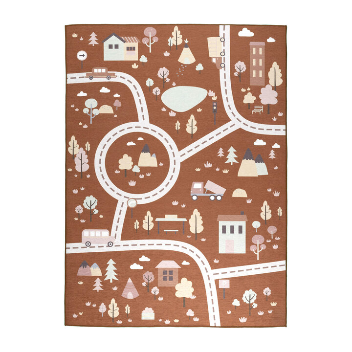 Tapis voiture enfant - Rocky Ride Terracotta