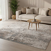 Tapis abstrait lavable - Misha Grunge Crème/Gris - thumbnail