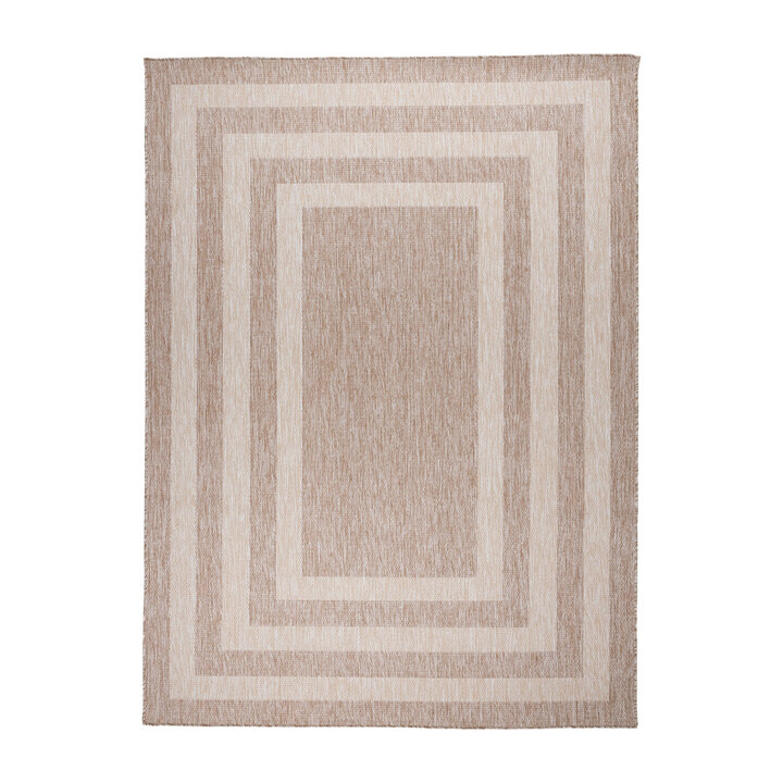 Tapis d'intérieur et d'extérieur - Sierra Frame Beige/Crème