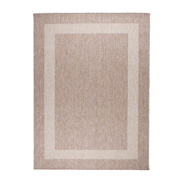 Tapis d'intérieur et d'extérieur - Sierra Border Beige/Crème
