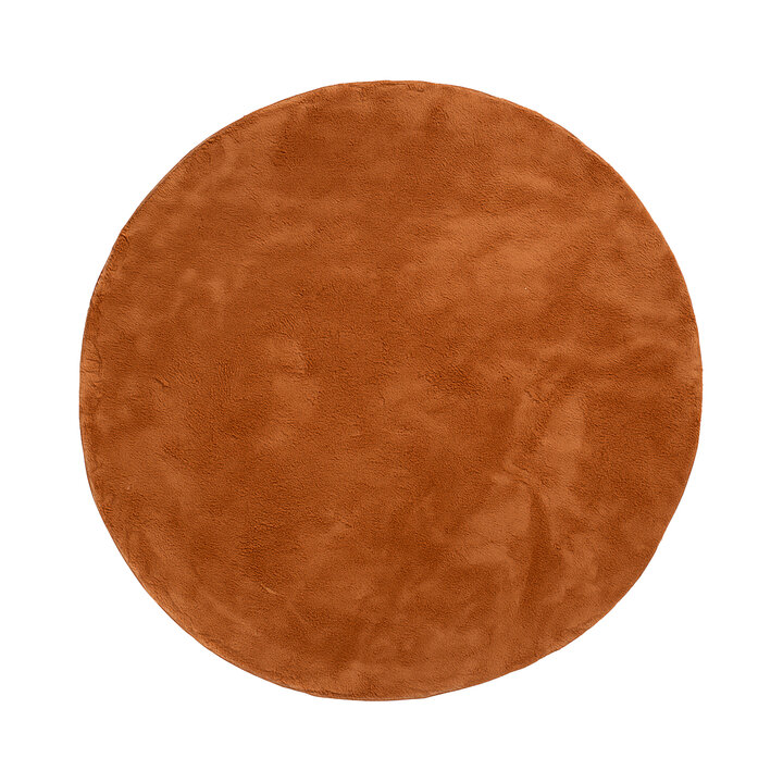 Tapis rond à poils courts – Cozy Terracotta