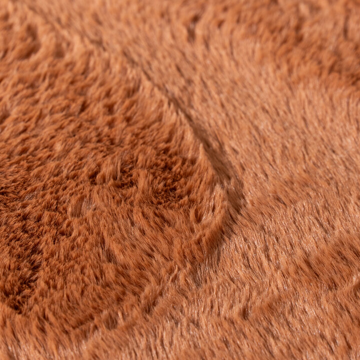 Tapis rond à poils courts – Cozy Terracotta