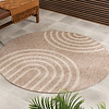 Tapis d'intérieur et d'extérieur rond - Sierra Arches Beige/Crème - thumbnail