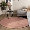 Tapis rond à poils courts – Cozy Rose - thumbnail