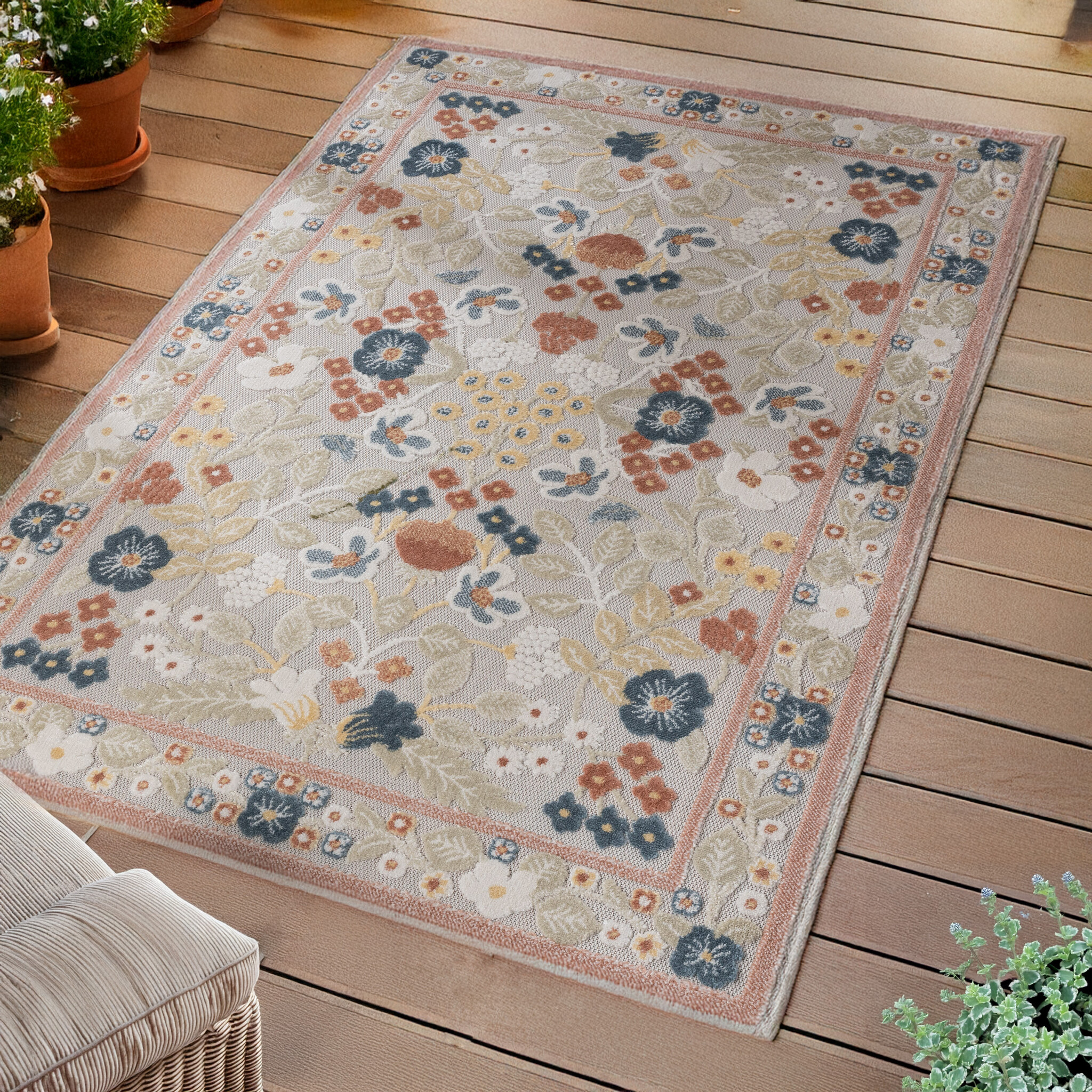 Tapis d'intérieur et d'extérieur - Bloom Oriental Multicolore