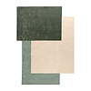 Tapis abstrait en laine – Jules Crème/Vert - thumbnail 1