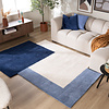 Tapis en laine abstrait – Jules Crème/Bleu - thumbnail