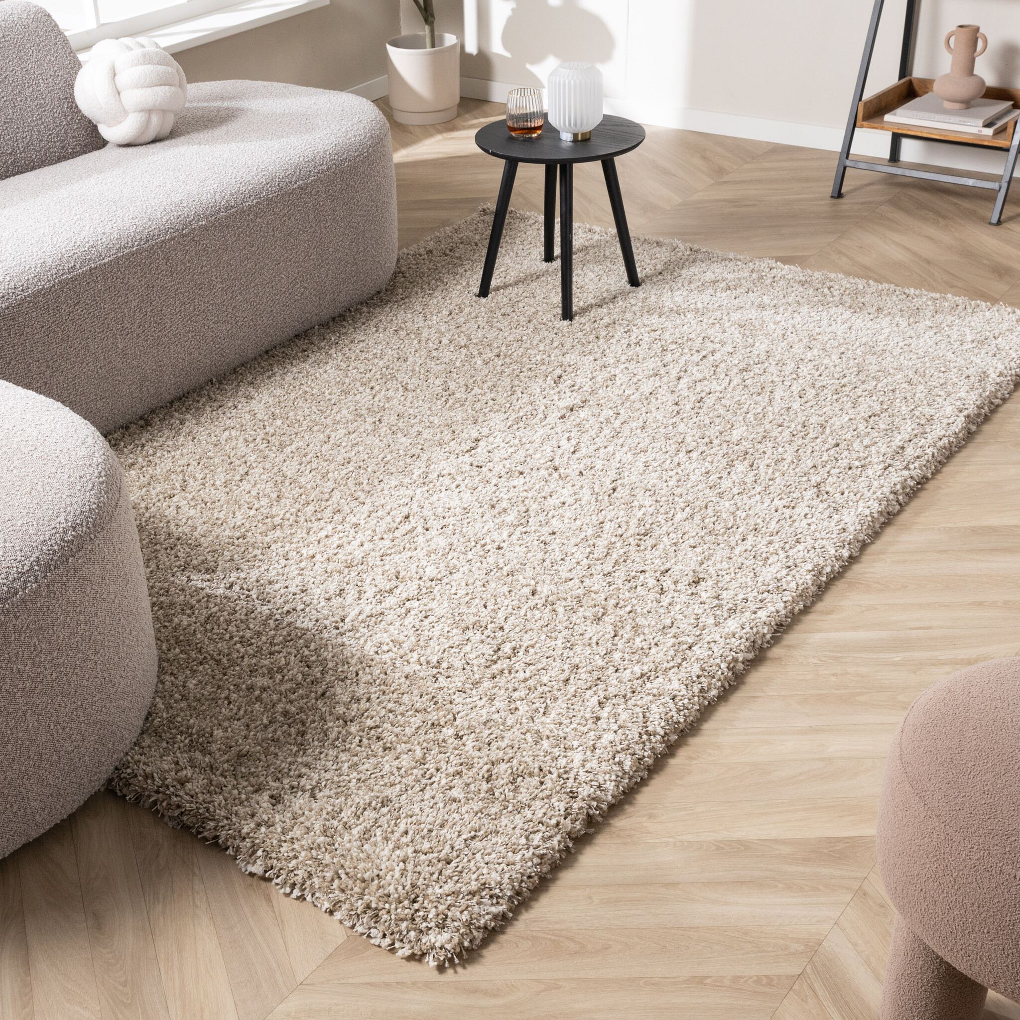 Tapis de luxe à poils longs - Yves Beige
