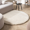 Tapis rond à poils longs - Yves Crème - thumbnail