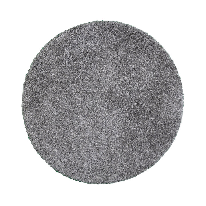 Tapis rond à poils longs - Yves Gris