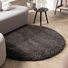 Tapis rond à poils longs - Yves Anthracite - thumbnail