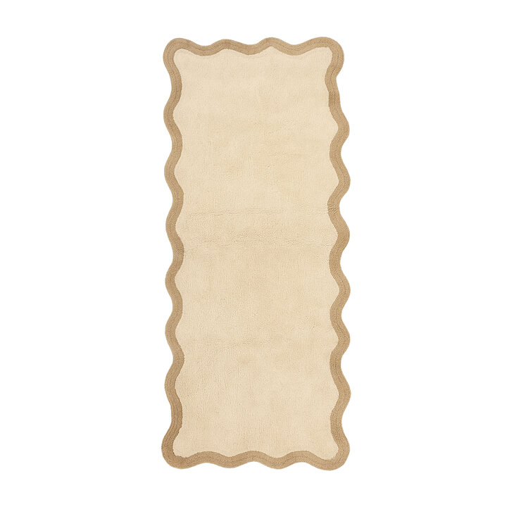 Tapis de couloir lavable – Hazy Beige/Crème