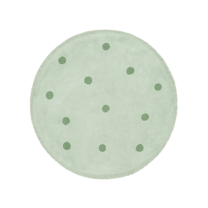 Tapis rond pour chambre d’enfant – Lou Dots Vert