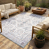 Tapis d'extérieur vintage - Santo Flora Blanc - thumbnail