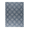 Tapis d'extérieur géométrique – Faro Ripple Blue - thumbnail 1