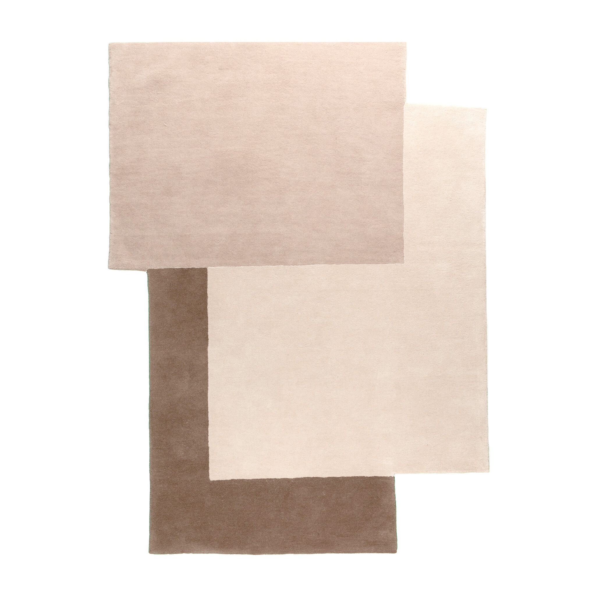 Tapis abstrait en laine – Jules Crème/Taupe - sfeer