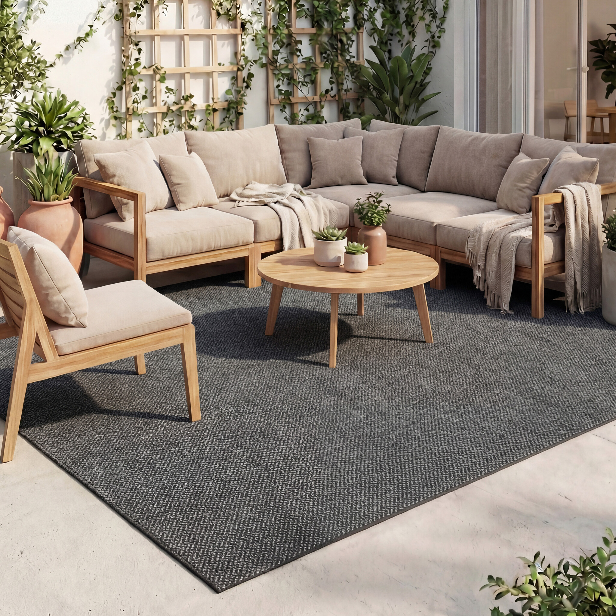 Tapis d'extérieur - Malta Arrow Noir