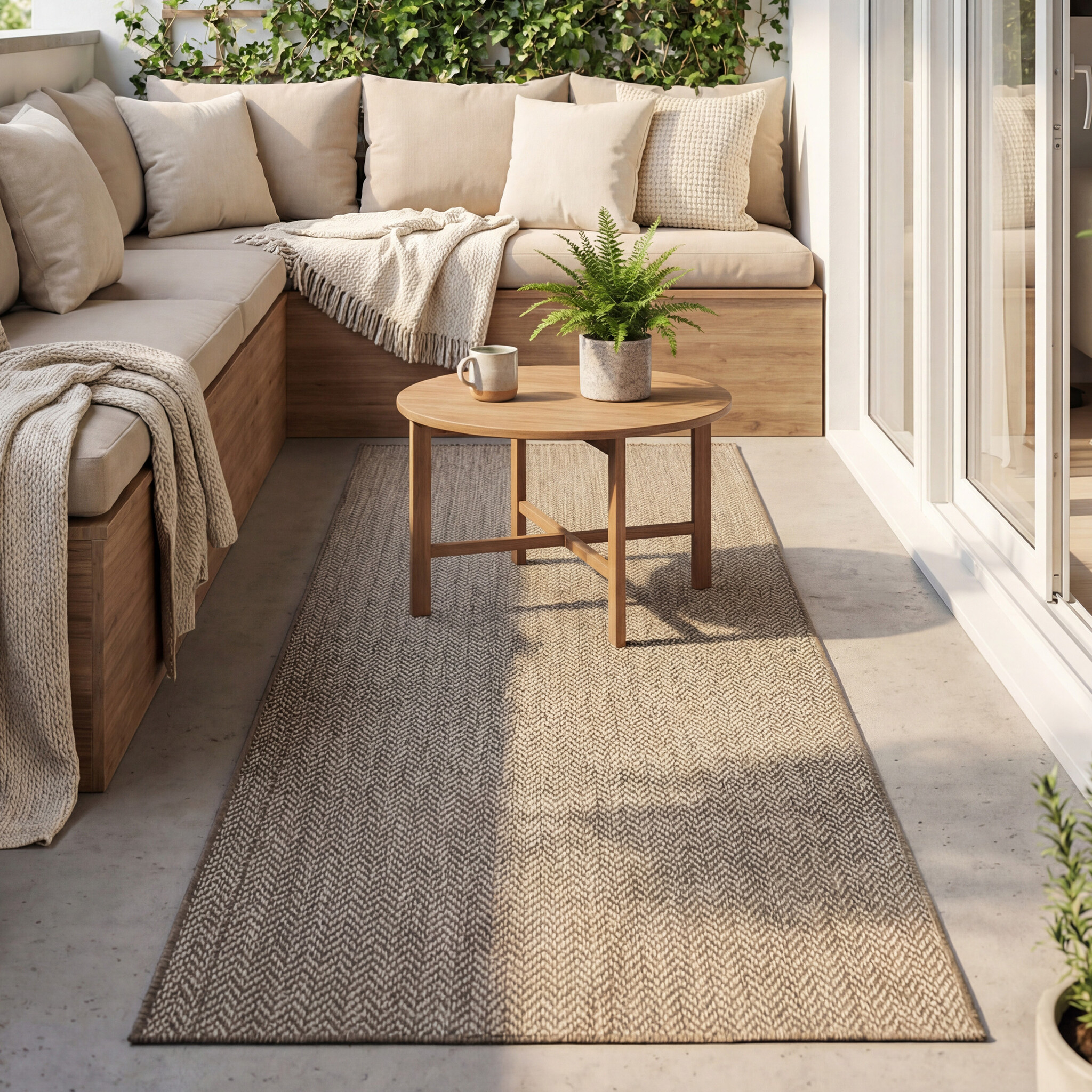 Tapis de balcon - Malta Arrow Naturel