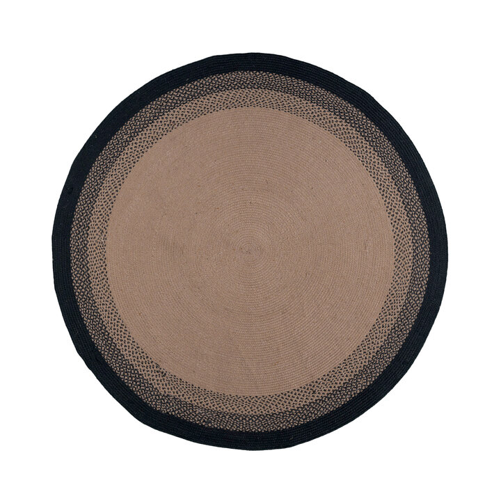 Tapis d'intérieur et d'extérieur rond - Florence Noir