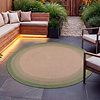 Tapis d'intérieur et d'extérieur rond - Florence Vert - thumbnail