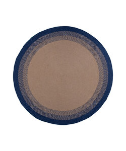 Tapis d'intérieur et d'extérieur rond - Florence Bleu