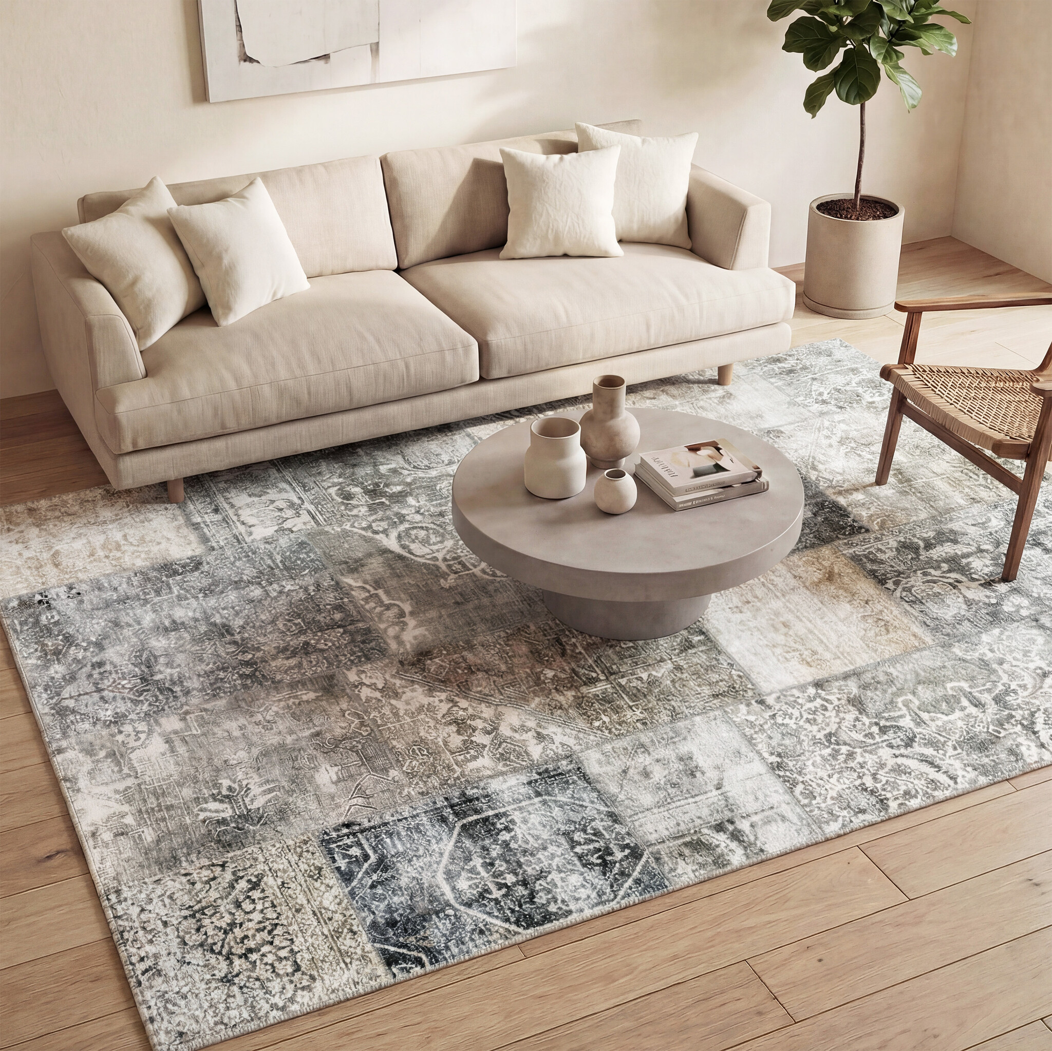 Tapis patchwork - Lago Gris