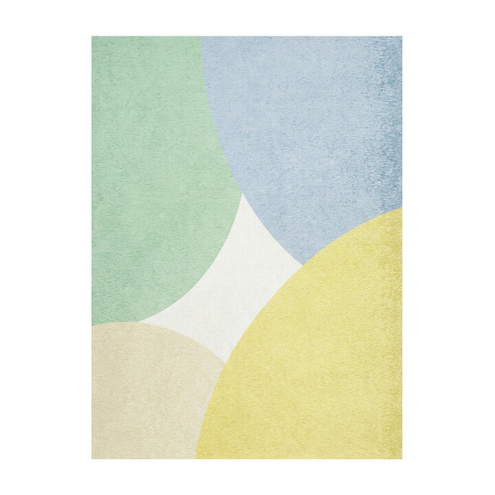 Tapis géométrique – Swing Circles Bleu/Vert