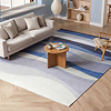 Tapis géométrique – Swing Waves Bleu - thumbnail