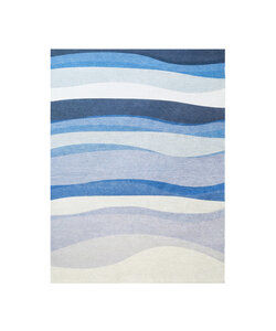 Tapis géométrique – Swing Waves Bleu