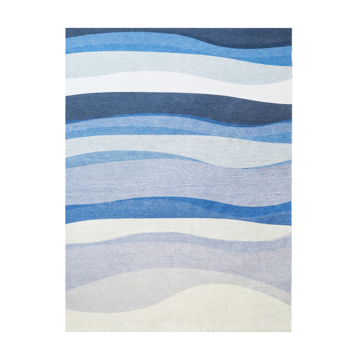 Tapis géométrique – Swing Waves Bleu