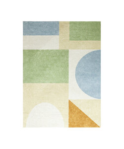 Tapis géométrique – Swing Shapes Bleu/Vert