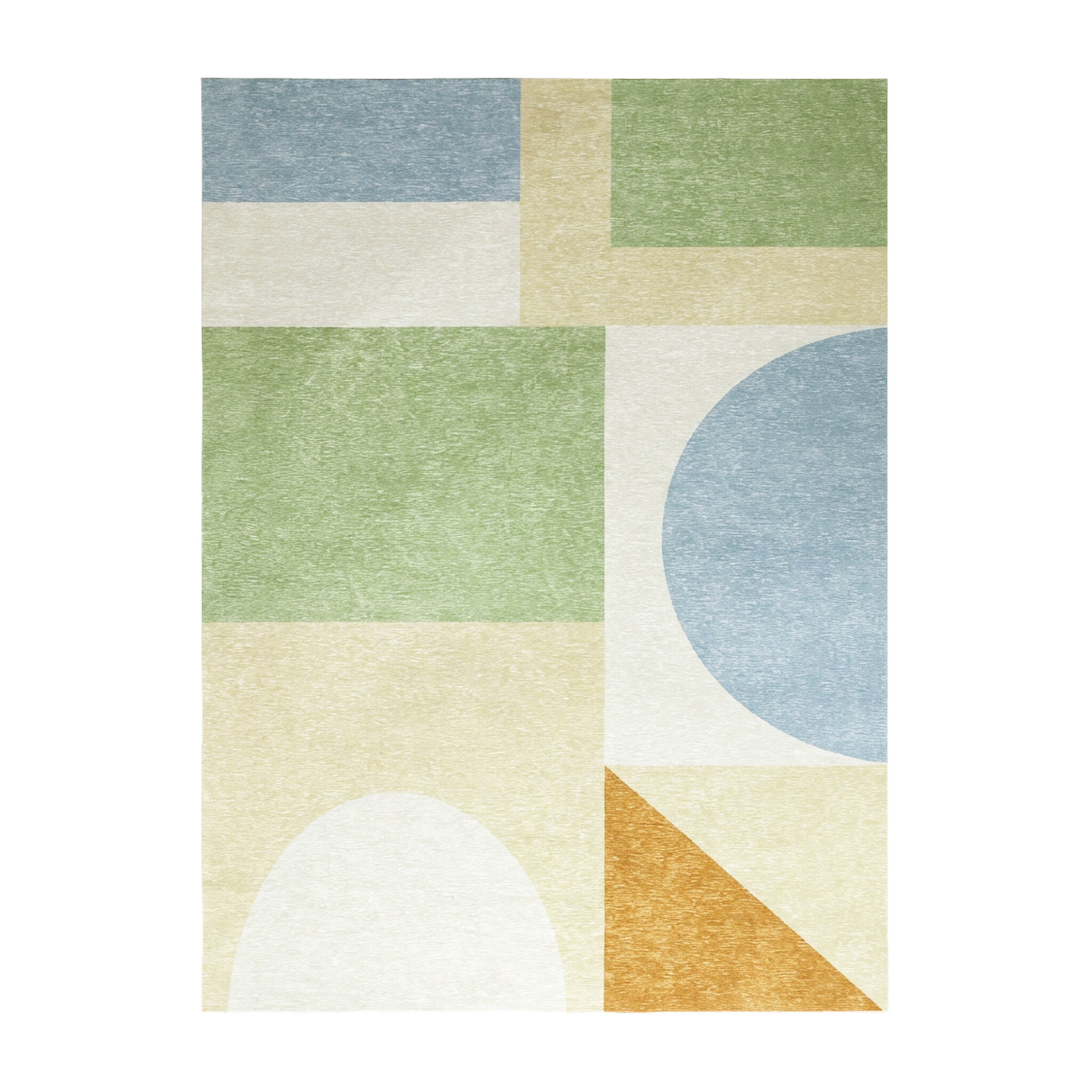 Tapis géométrique – Swing Shapes Bleu/Vert - sfeer